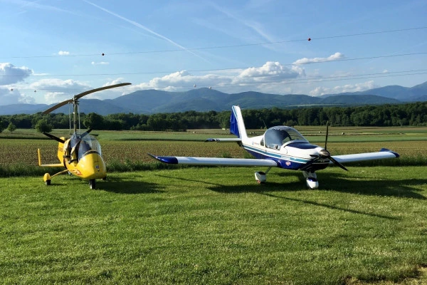 First flight in a multi-axis and autogyro microlight - Bonjour Alsace