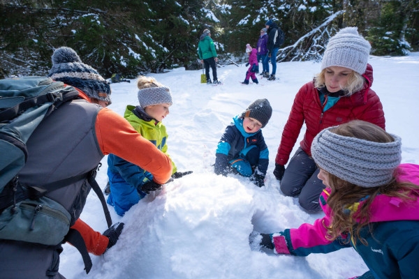 P'tits Trappeurs snowshoe outing - Bonjour Alsace