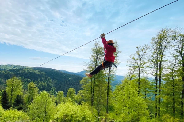 High rope course and zip lines - Parc Alsace Aventure - Bonjour Alsace